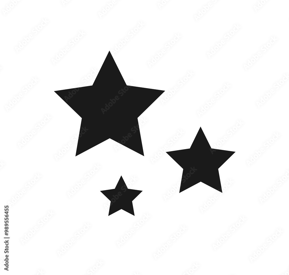 Fototapeta premium Stars icon symbol. PNG illustration.