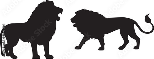 Lion  silhouette vector EPS