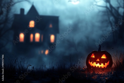 Trick or Treat Halloween Background, Scary Pumpkin Theme