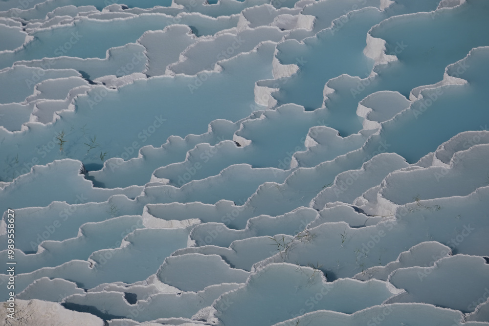 pamukkale termas azul celeste castelo algodão