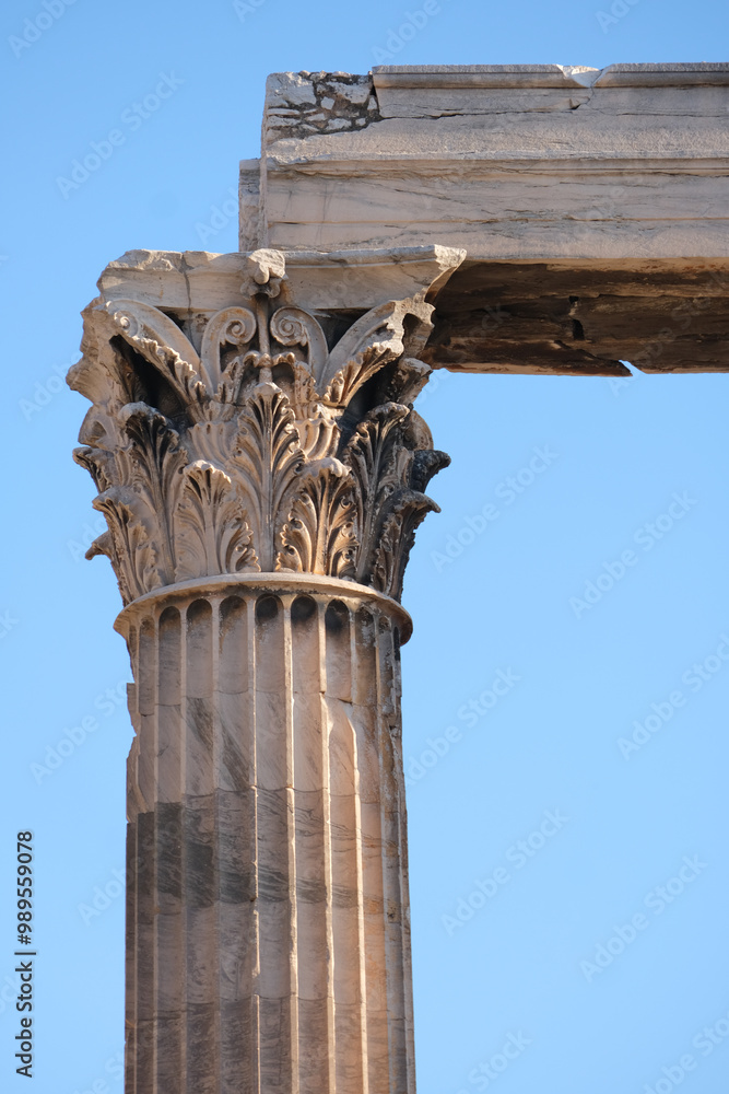 detalhe grécia colunas estátua templo anfiteatro