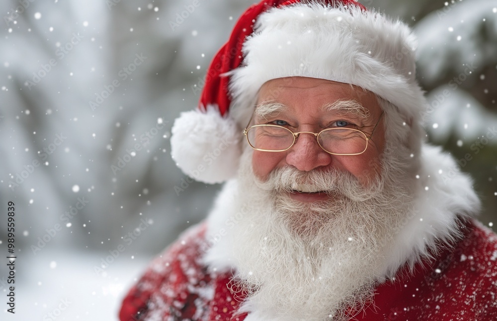Portrait of Santa Claus looking at camera and smiling Portrait of Santa Claus looking at camera and smiling