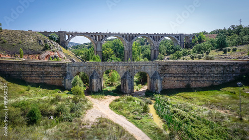 The Charles IV Bridge is a baroque monument in the city of Soria (Spain). It was built to span the Golmayo River valley. It is the only access to the city from the South.