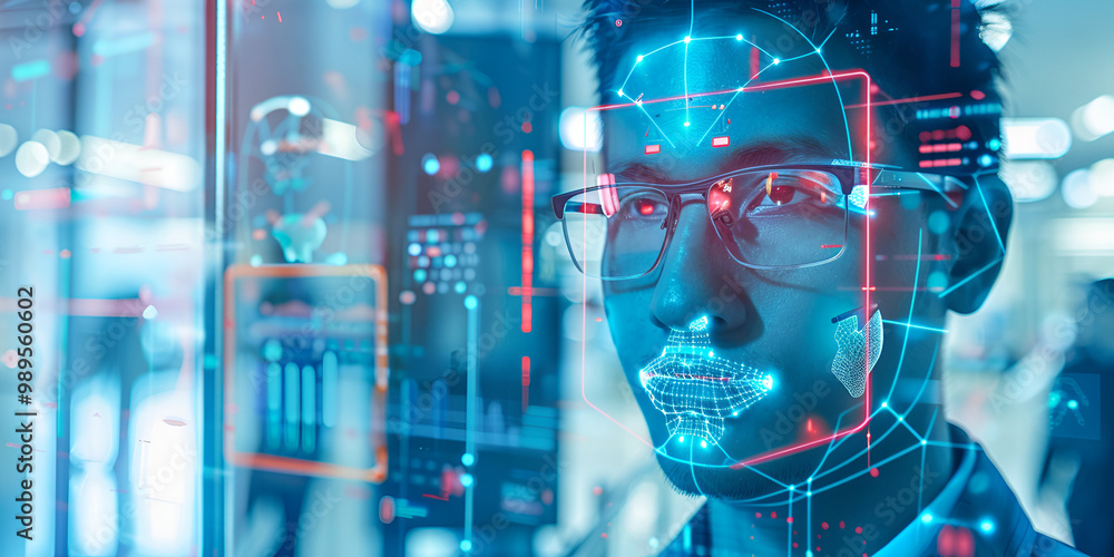 custom made wallpaper toronto digitalAI Facial Recognition Technology in Modern Security Systems, Biometric AI Facial Scanning Technology for Digital Identity