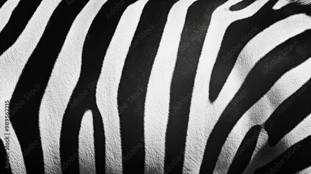 Fototapeta premium Close up of black and white zebra stripes.