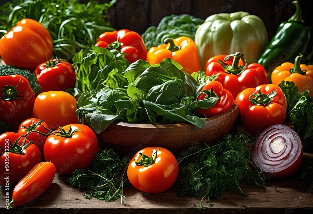 vibrant vegetable meal featuring colorful fresh ingredients rich textures nutrient packed components, healthy, nutrition, dish, salad, cooking, vegetarian vibrant vegetable meal featuring colorful fresh ingredients rich textures nutrient packed components, healthy, nutrition, dish, salad, cooking, vegetarian