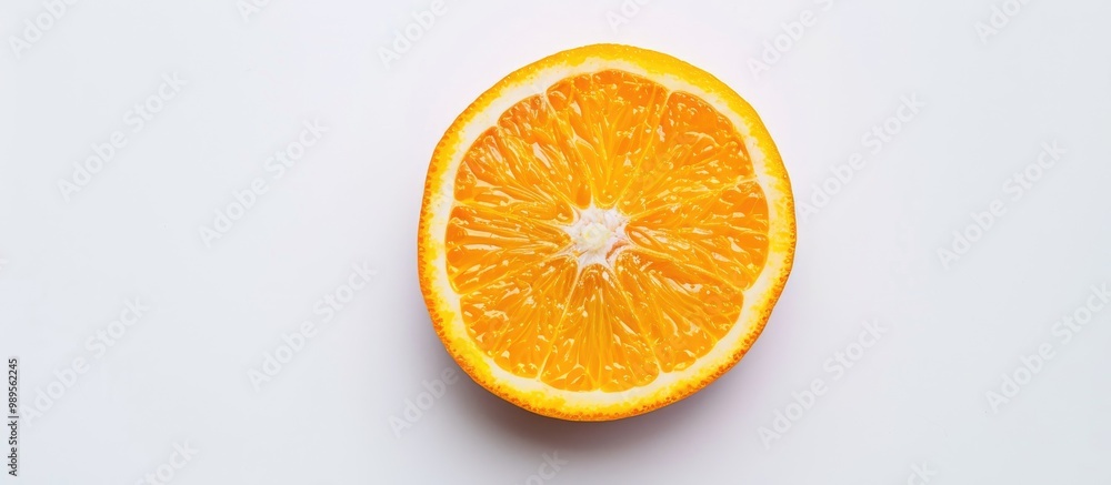 Fototapeta premium Sliced Orange On A White Background