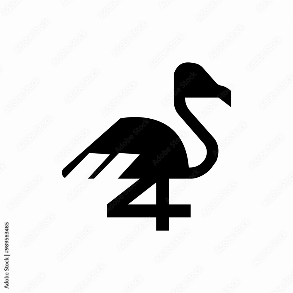 flamingo bird animal icon sign vector flamingo bird animal icon sign vector