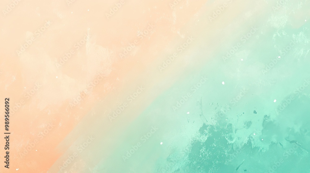 A soft pastel gradient blending warm peach and cool turquoise hues creating a calming backdrop for design projects or relaxation spaces A soft pastel gradient blending warm peach and cool turquoise hues creating a calming backdrop for design projects or relaxation spaces
