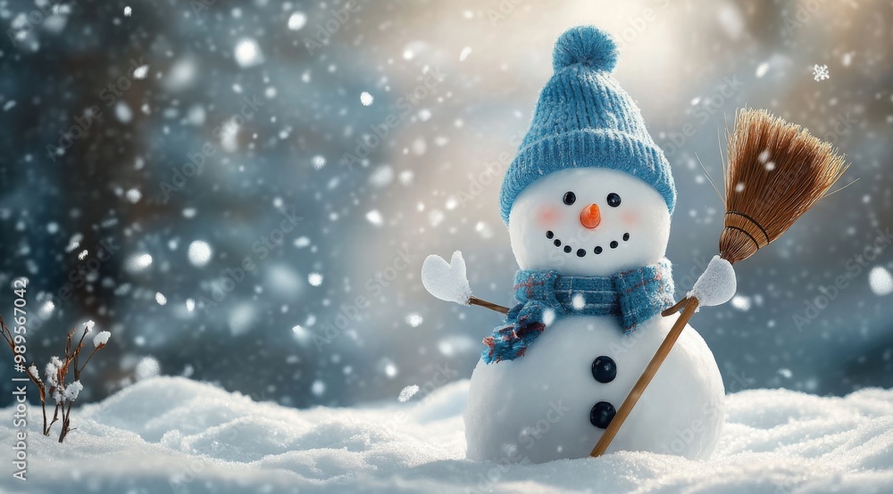 Christmas winter background with snow and blurred bokeh.Merry christmas and happy new year greeting card with copy-space. Christmas winter background with snow and blurred bokeh.Merry christmas and happy new year greeting card with copy-space.