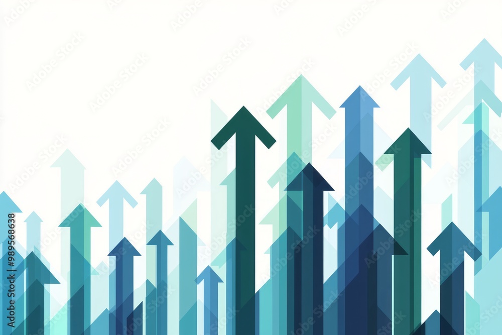 Abstract Illustration of Arrows Pointing Upward, Representing Progress Abstract Illustration of Arrows Pointing Upward, Representing Progress