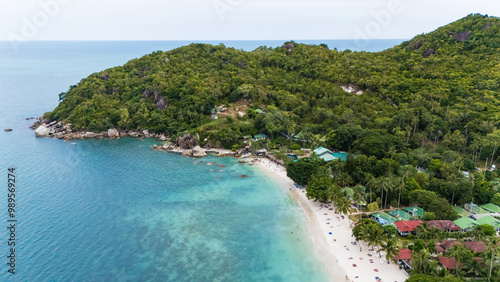 Photos aerial drone shot of silver beach, koh samui, thailand