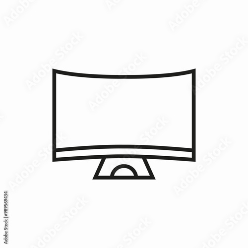 television monitor pc icon sign vector