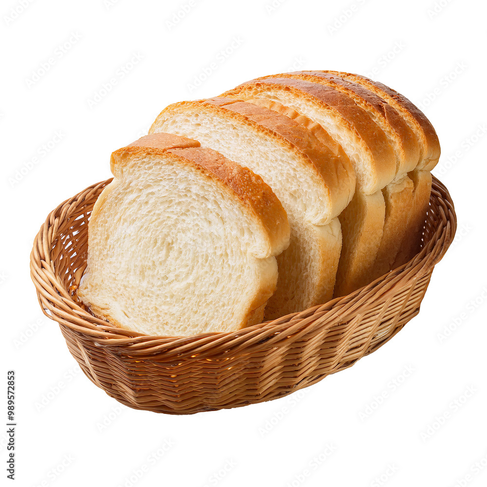 bread in a basket isolated bread in a basket isolated