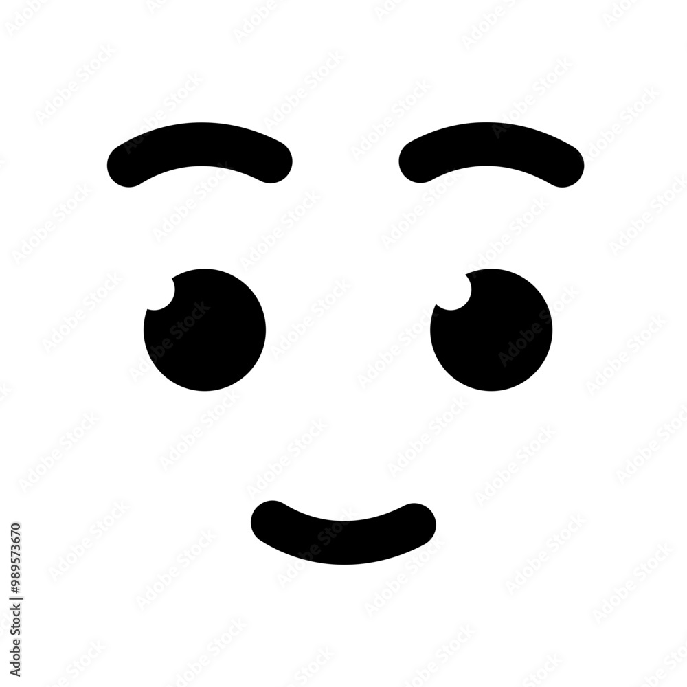 Happy smiling cartoon facial expression. Feeling, emotion, mood concepts. Flat decorative character vector design isolated illustration. Happy smiling cartoon facial expression. Feeling, emotion, mood concepts. Flat decorative character vector design isolated illustration.