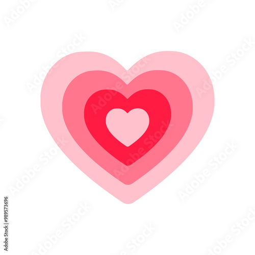 Heart layer. Love, romance, valentine, dating concepts. Flat decorative element vector design isolated illustration.