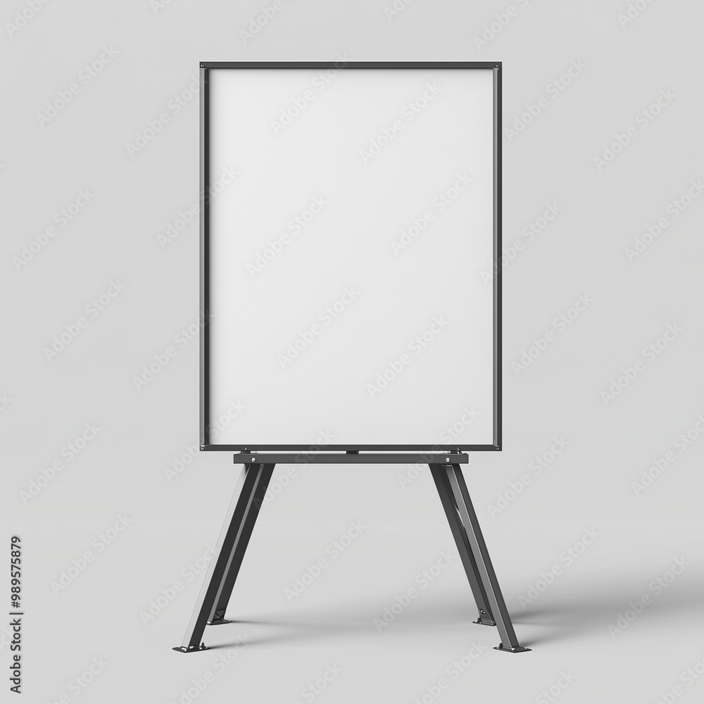 Modern Poster Mockup Scene | Realistic Frame Display in Minimalist Interior, Contemporary Wall Art Showcase