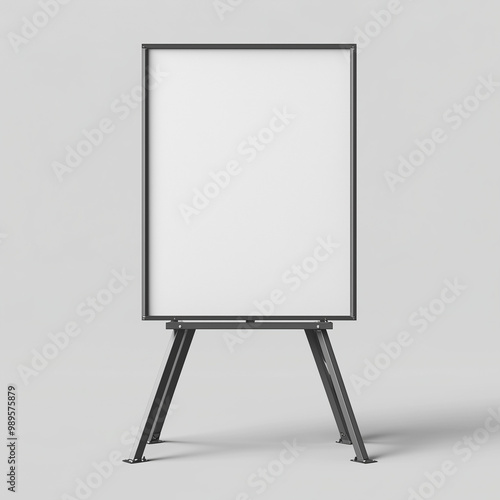 Modern Poster Mockup Scene | Realistic Frame Display in Minimalist Interior, Contemporary Wall Art Showcase