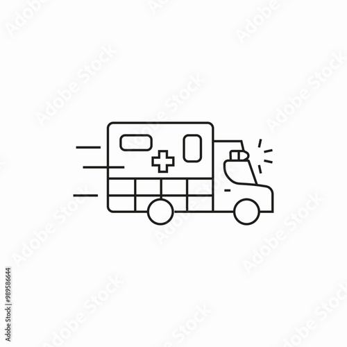 ambulance emergency icon sign vector