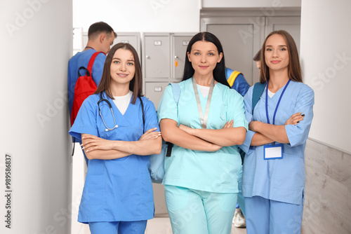 Female medical students at ...
