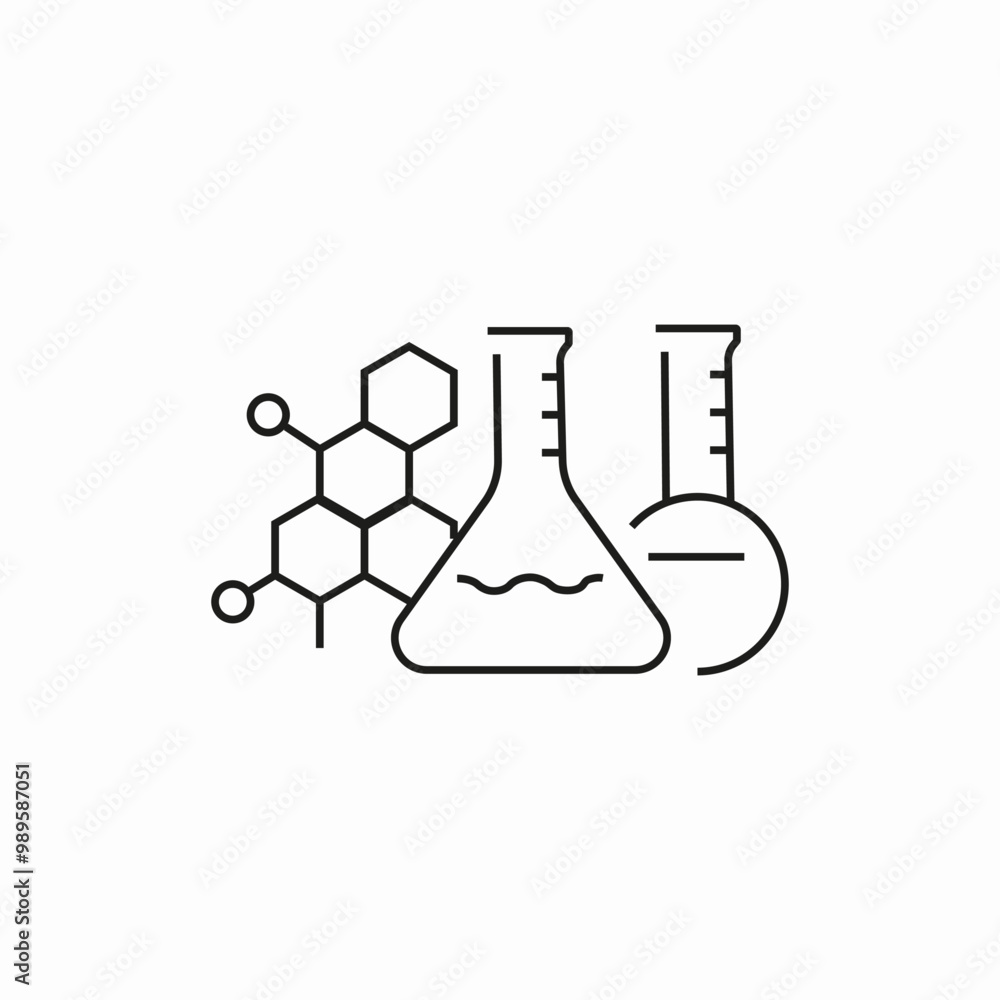 laboratory flasks icon sign vector