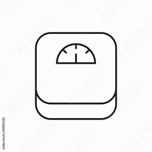 square weight scale icon sign vector