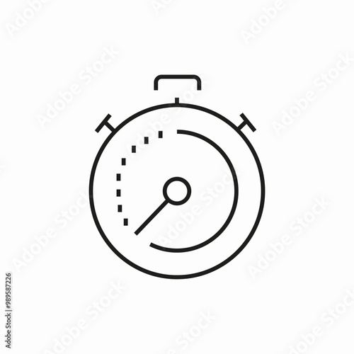 stop watch time icon sign vector