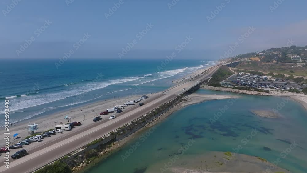 Aerial view of beautiful cliffs at the coast of southern California, Torrey pines state natural reserve. Torrey Pines State Reserve and Beach on the coastline of La Jolla, San Diego, on the west coast Aerial view of beautiful cliffs at the coast of southern California, Torrey pines state natural reserve. Torrey Pines State Reserve and Beach on the coastline of La Jolla, San Diego, on the west coast