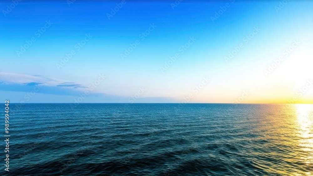 Sunset,Blue sea and blue sky with clouds nature background Sunset,Blue sea and blue sky with clouds nature background