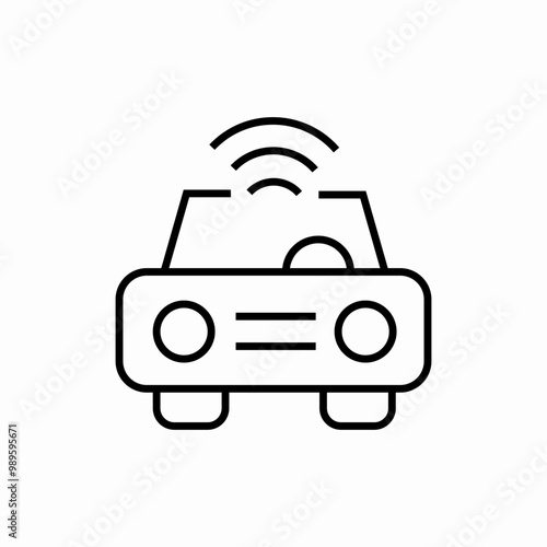 smart car self driving icon sign vector