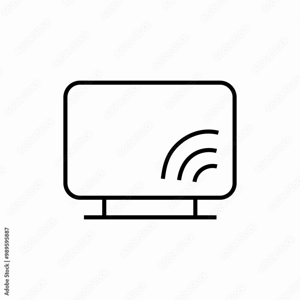 smart tv connecting icon sign vector smart tv connecting icon sign vector