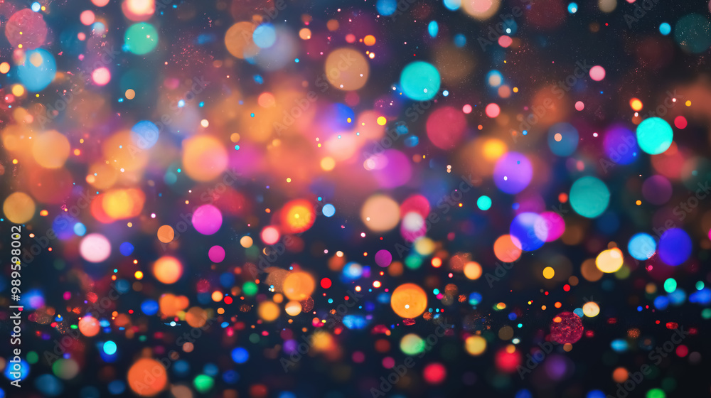 A multicolor bokeh background with raining light A multicolor bokeh background with raining light