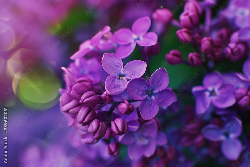 Close-up of a tight purple flower group Close-up of a tight purple flower group