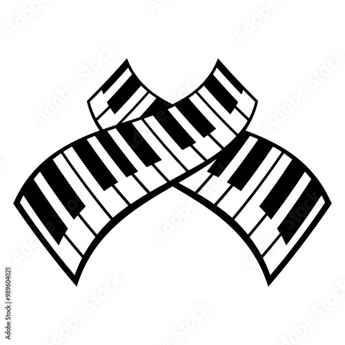 Grand Piano Organ Synthesizer Keyboard Music Logo Design Lover Art Vector Illustration Card T-Shirt Poster Sticker Graphic Print Decorative Drawing Isolated Logo Decoration Symbol Creative Cool Style
