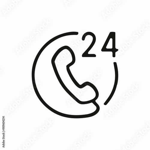 all the time call icon sign vector