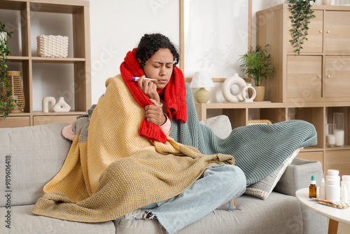 Sick African-American woman...