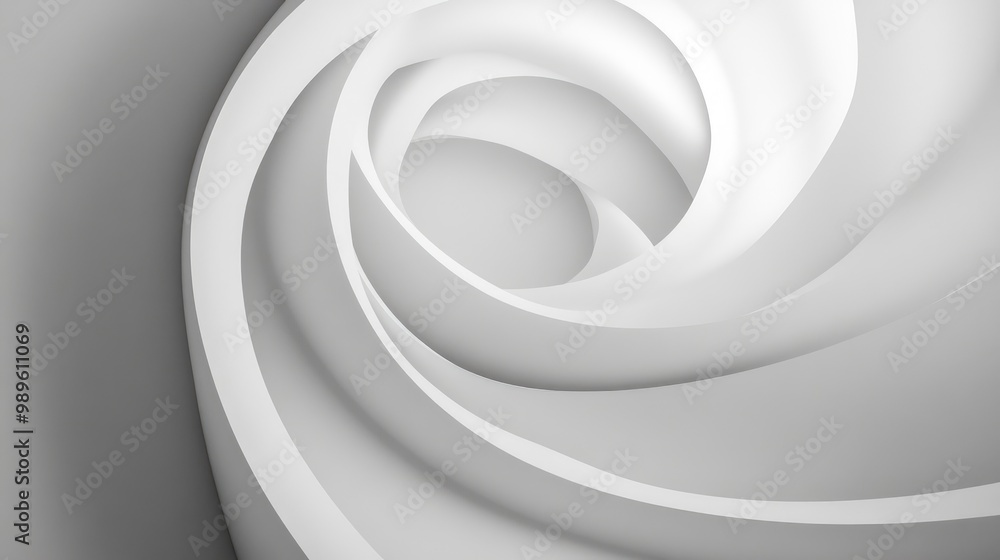 Minimalist concentric shapes with a smooth white to grey gradient, forming a dynamic abstract design with subtle depth and movement Minimalist concentric shapes with a smooth white to grey gradient, forming a dynamic abstract design with subtle depth and movement