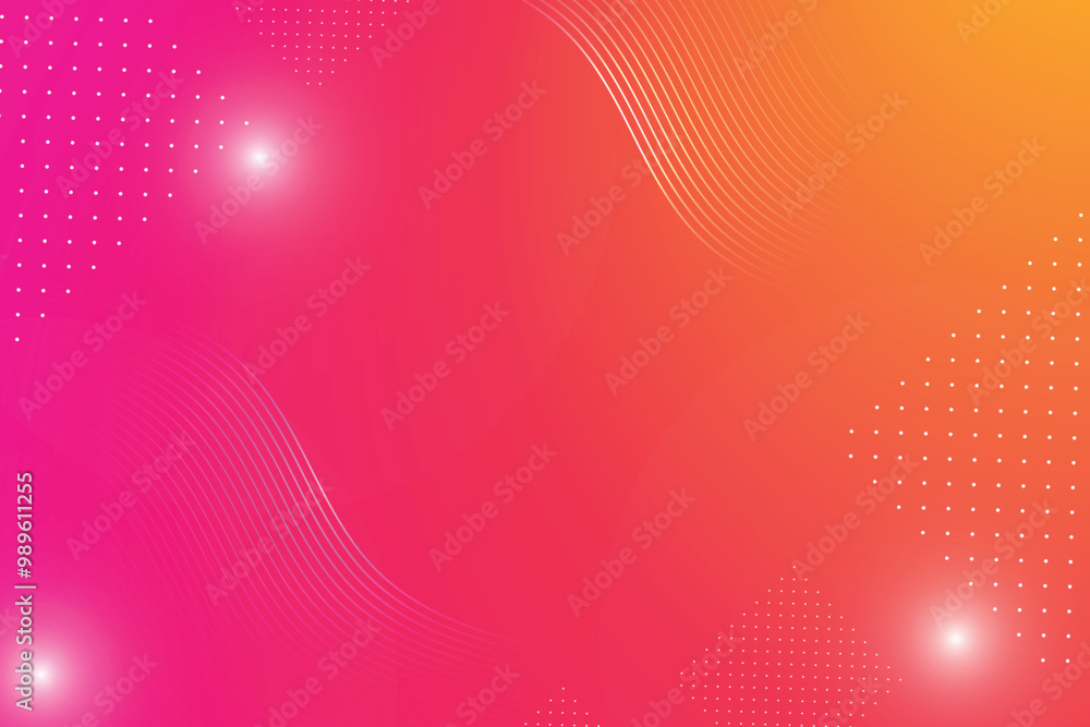 Abstract gradient background with white dotted shapes and curved lines. Abstract gradient background with white dotted shapes and curved lines.