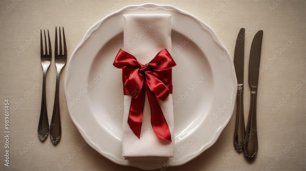 Christmas dinner concept. Christmas plate on the table. Festive Xmas background Christmas dinner concept. Christmas plate on the table. Festive Xmas background
