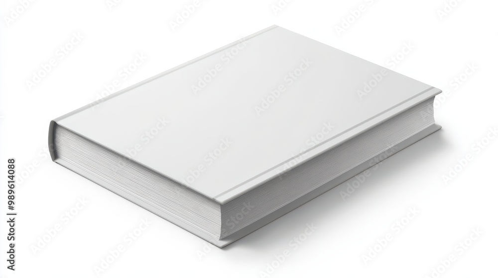Modern 3D Magazine Mockup with Blank Cover and Closed Book on White Background - Realistic Vector Illustration Modern 3D Magazine Mockup with Blank Cover and Closed Book on White Background - Realistic Vector Illustration
