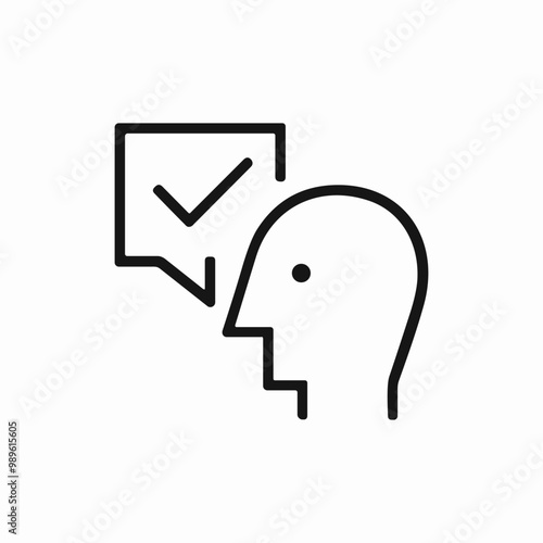 human check idea icon sign vector