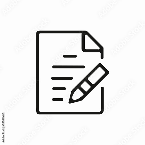 write pen paper icon sign vector