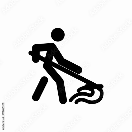 housekeeping flooer cleaner icon sign vector