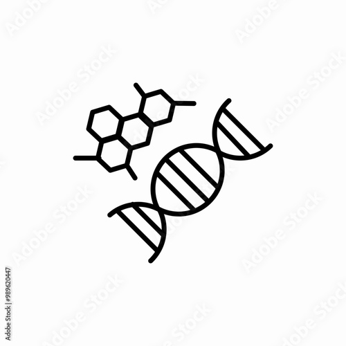 genetics chemistry science icon sign vector