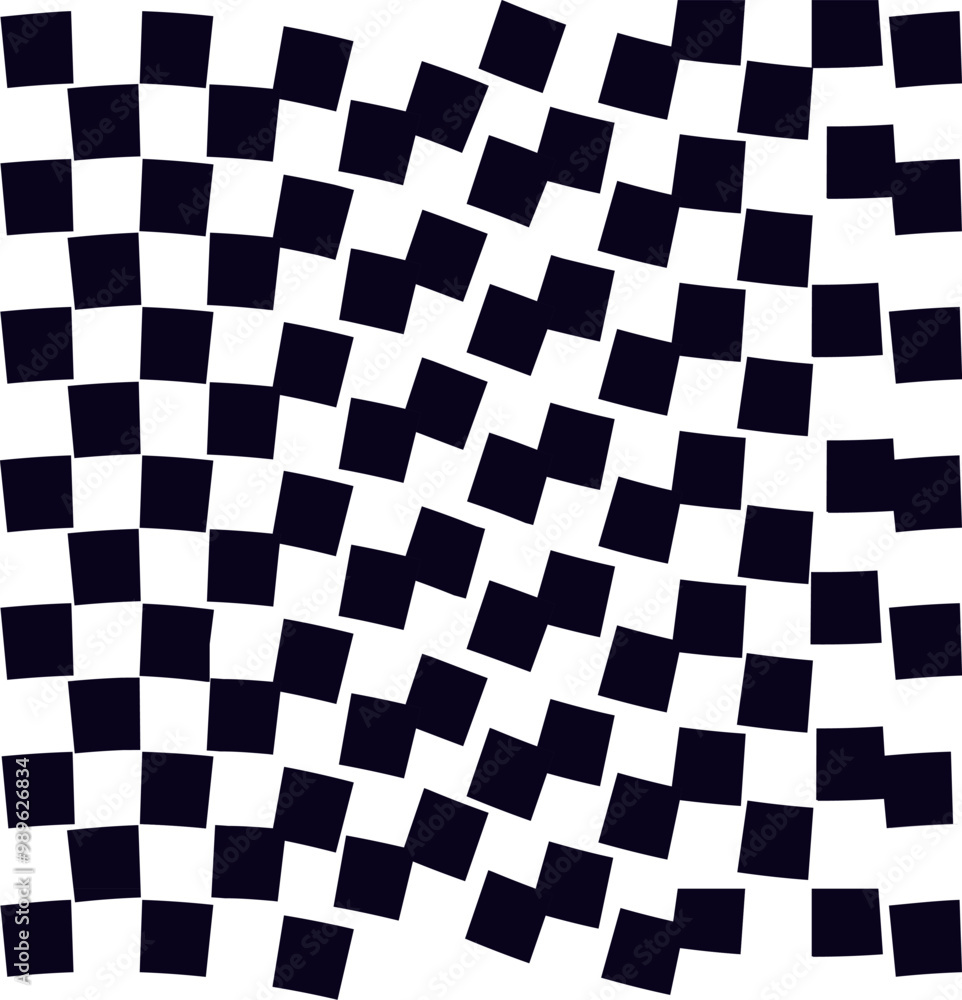 Fototapeta premium Psychedelic checkerboard pattern