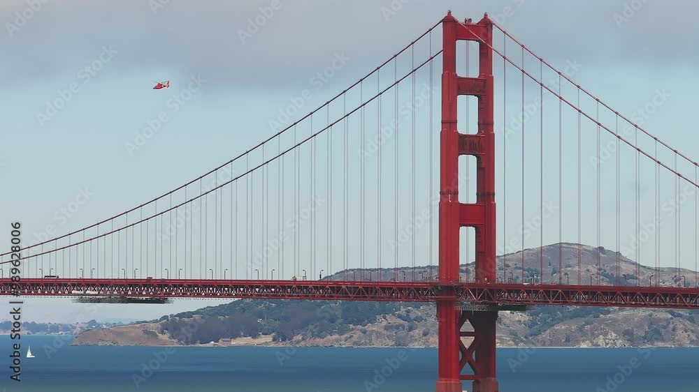 Aerial view of Golden Gate Bridge in San Francisco. Iconic golden gate bridge spanning the bay with scenic water and urban landscape, San Francisco, United States. Aerial view of Golden Gate Bridge in San Francisco. Iconic golden gate bridge spanning the bay with scenic water and urban landscape, San Francisco, United States.