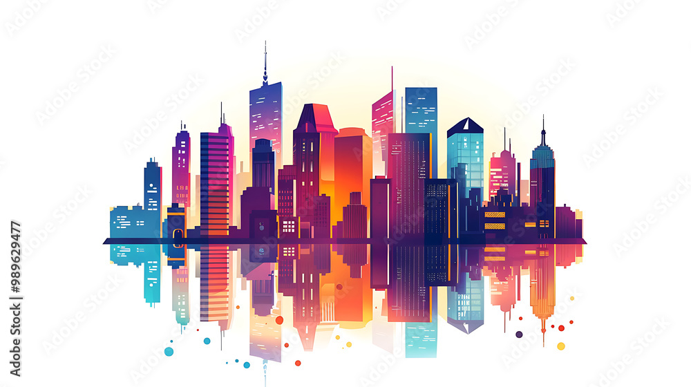Obraz premium city skyline