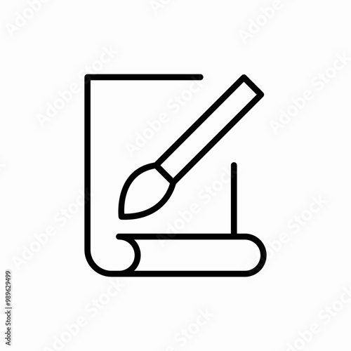 painting paper icon sign vector