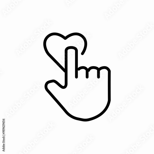 touch hearth icon sign vector