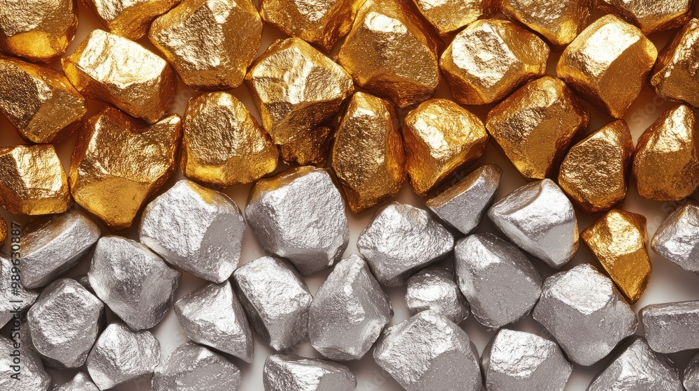 Gold and Silver Rocks: A Luxurious Texture Gold and Silver Rocks: A Luxurious Texture
